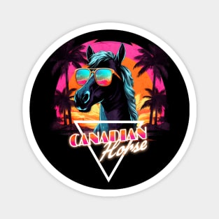 Retro Wave Canadian Horse Vibes Magnet